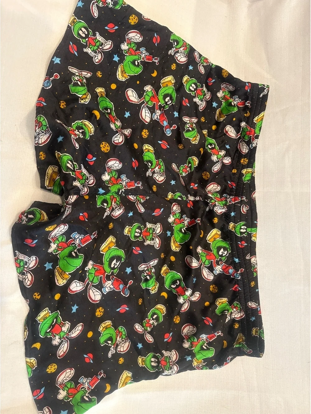 Looney Tunes Vintage 1993 Marvin the Martian Silk Shorts Size Large